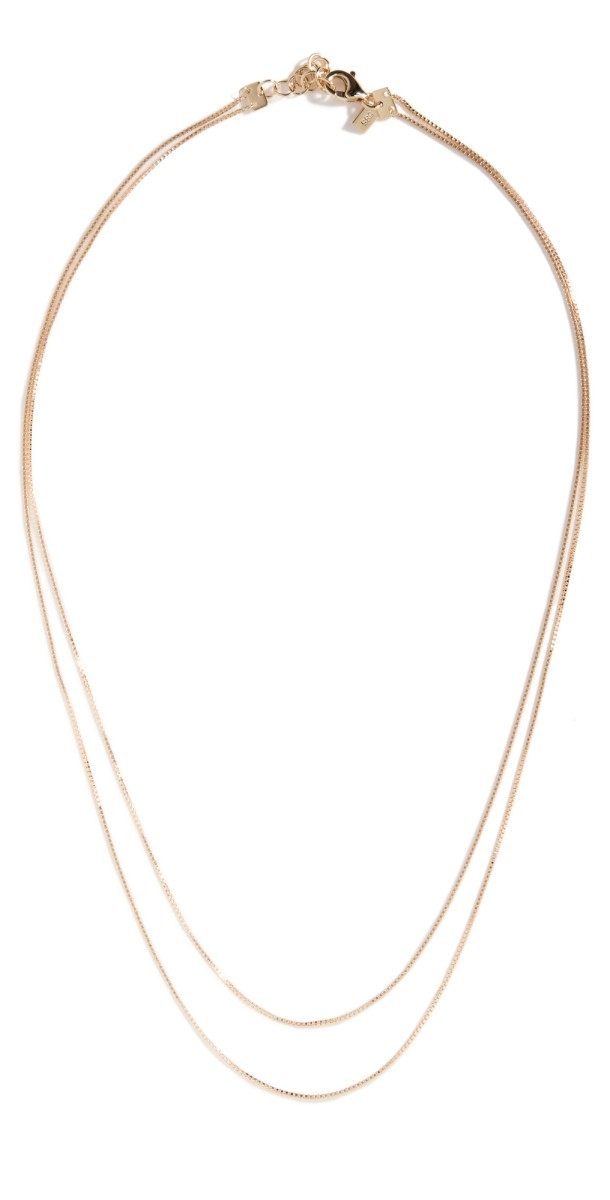 EF Collection 14k Double Strand Liquid Gold Necklace Gold