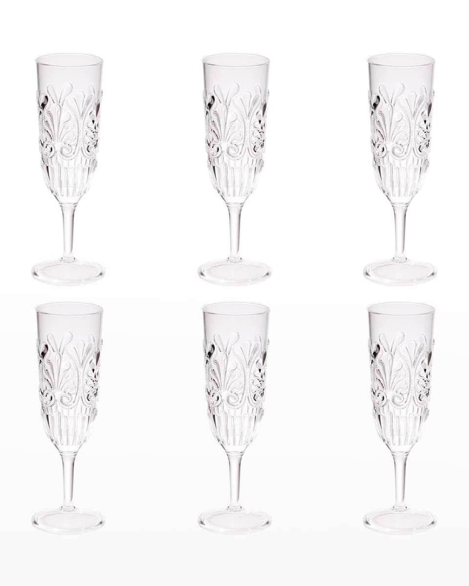Fleur 8.8 oz. Champagne Flutes, Set of 6