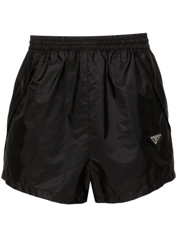 logo-plaque track shorts