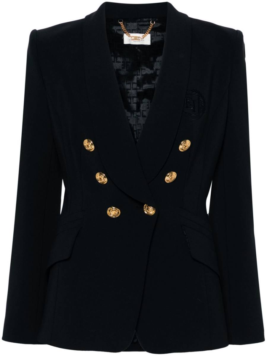 double-breasted crepe blazer