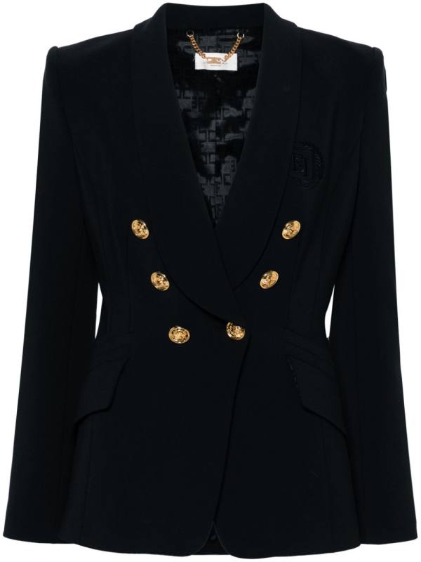 double-breasted crepe blazer