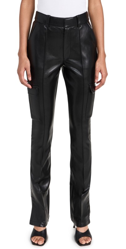 Cinq à Sept Vegan Leather Norah Pants Black
