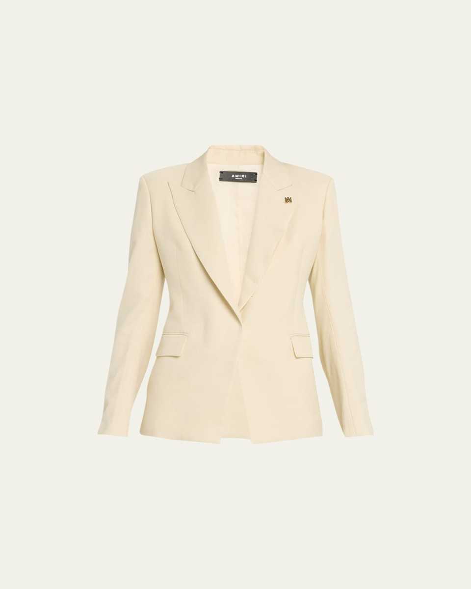 Single-Breasted Blazer Jacket with Pin