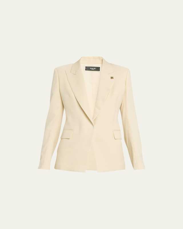 Single-Breasted Blazer Jacket with Pin