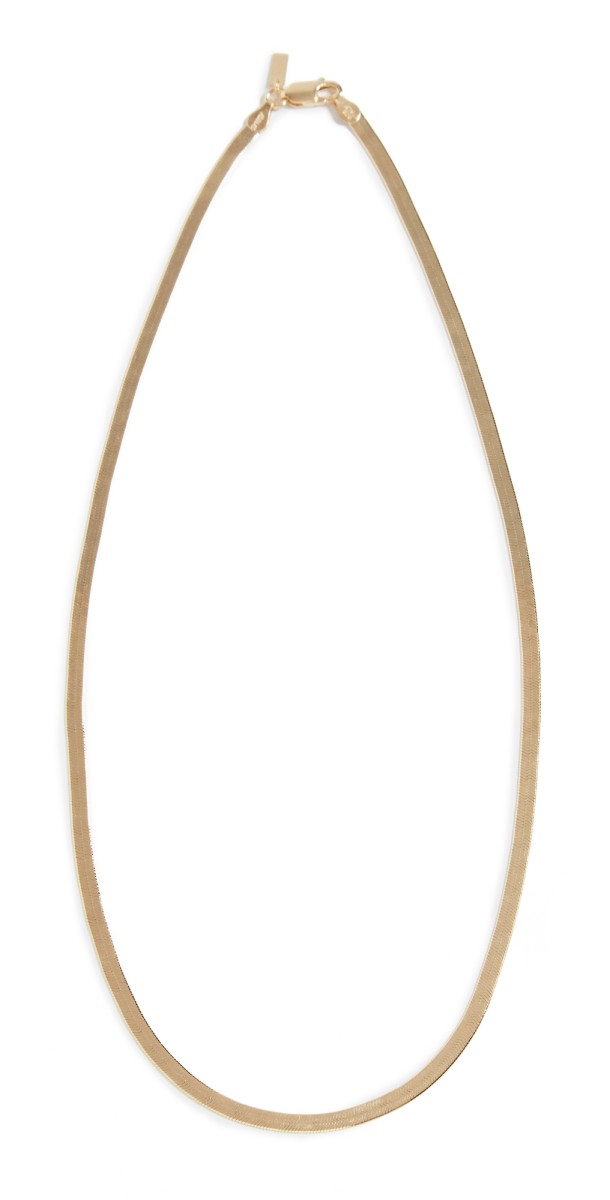 By Adina Eden Adina's Herringbone Necklace Gold