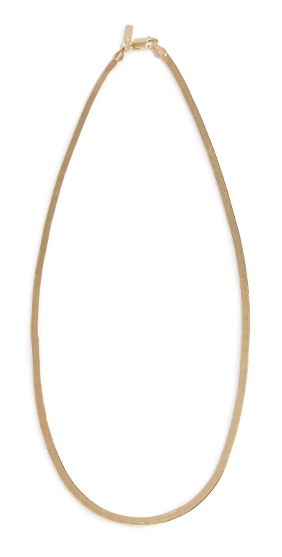 By Adina Eden Adina's Herringbone Necklace Gold
