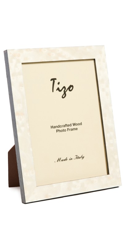 Tizo Design Italian White Burl Wood Frame 5x7 Natural Whit