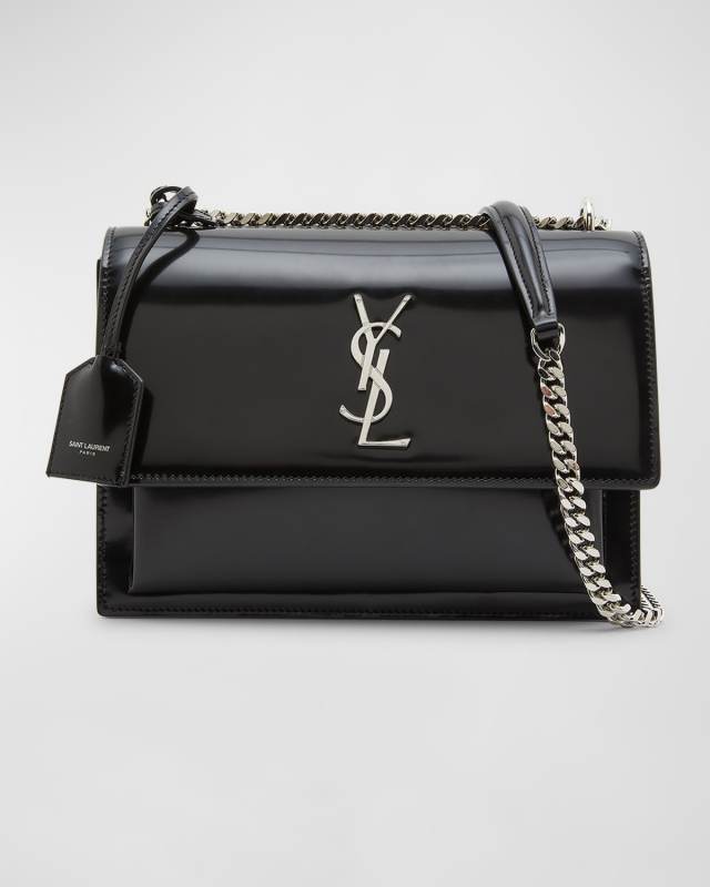 Sunset Medium YSL Crossbody Bag in Patent Leather
