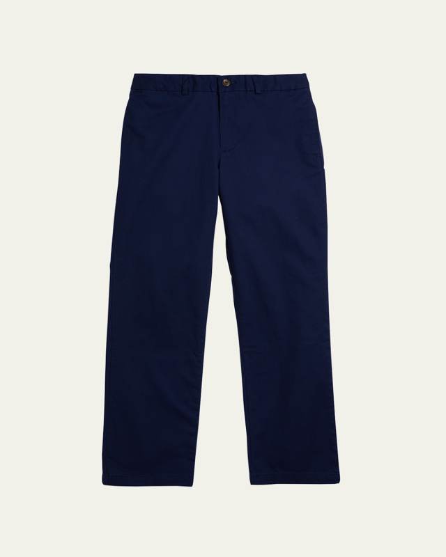 Boy's Flat Front Chino Pants, Size 4-14