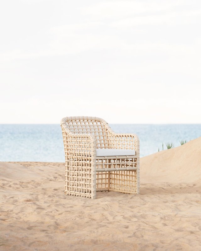 Kiawah Dining Chair & Polar Cushion