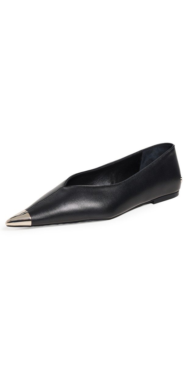 ANINE BING Nina Flats Black