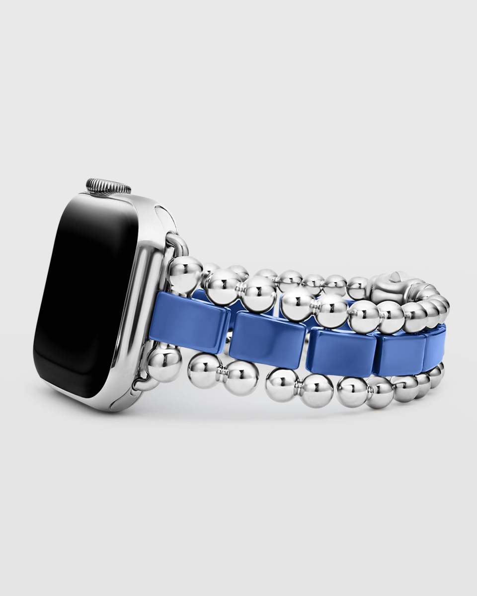 Smart Caviar Ultramarine Ceramic Link Watch Band, 38-45mm