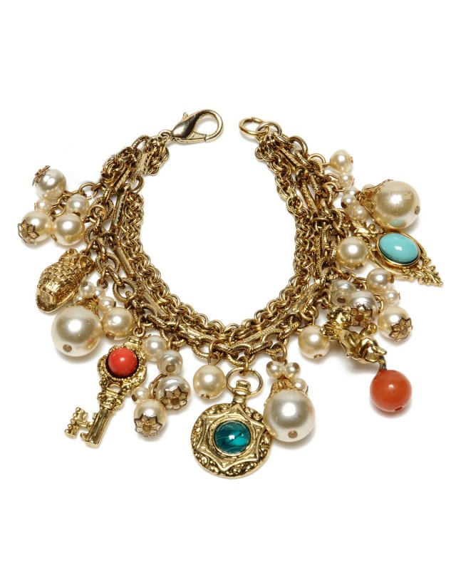 24k Gold Electroplated Lockets Pendant Bracelet