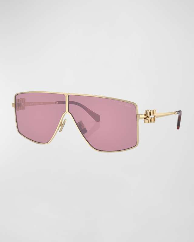 Logo Metal Shield Sunglasses
