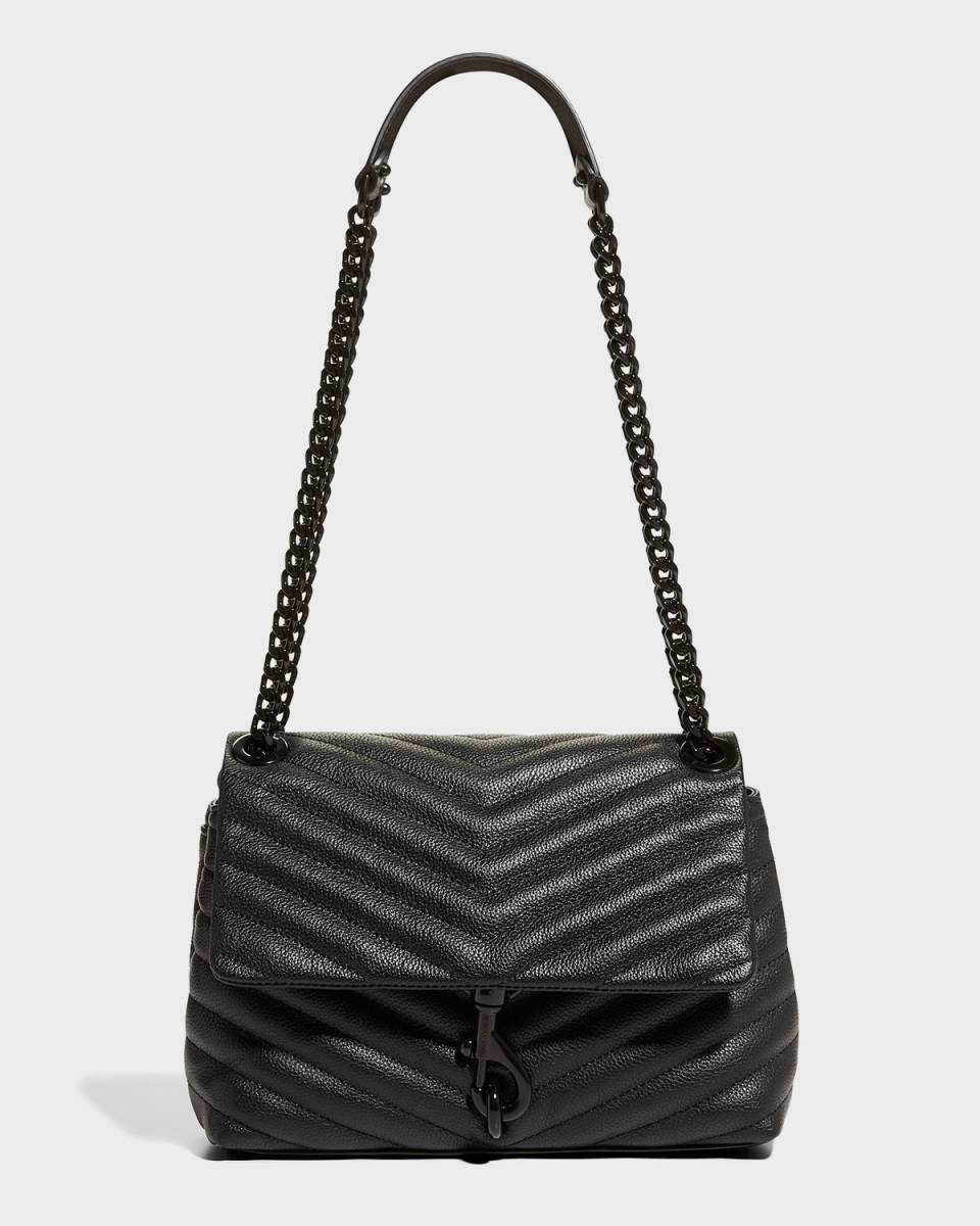 Edie Quilted Leather Flap Shoulder Bag