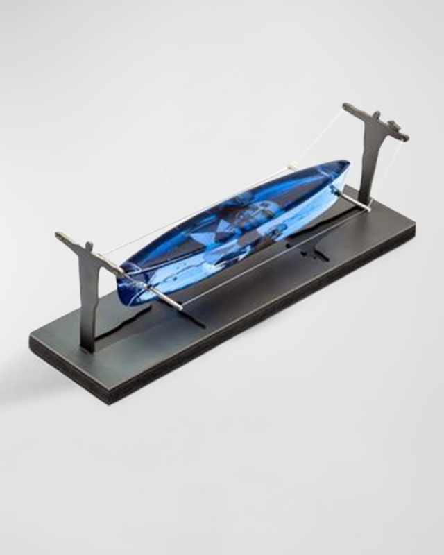 "Gatekeeper Blue" Sculpture by Bertil Vallien