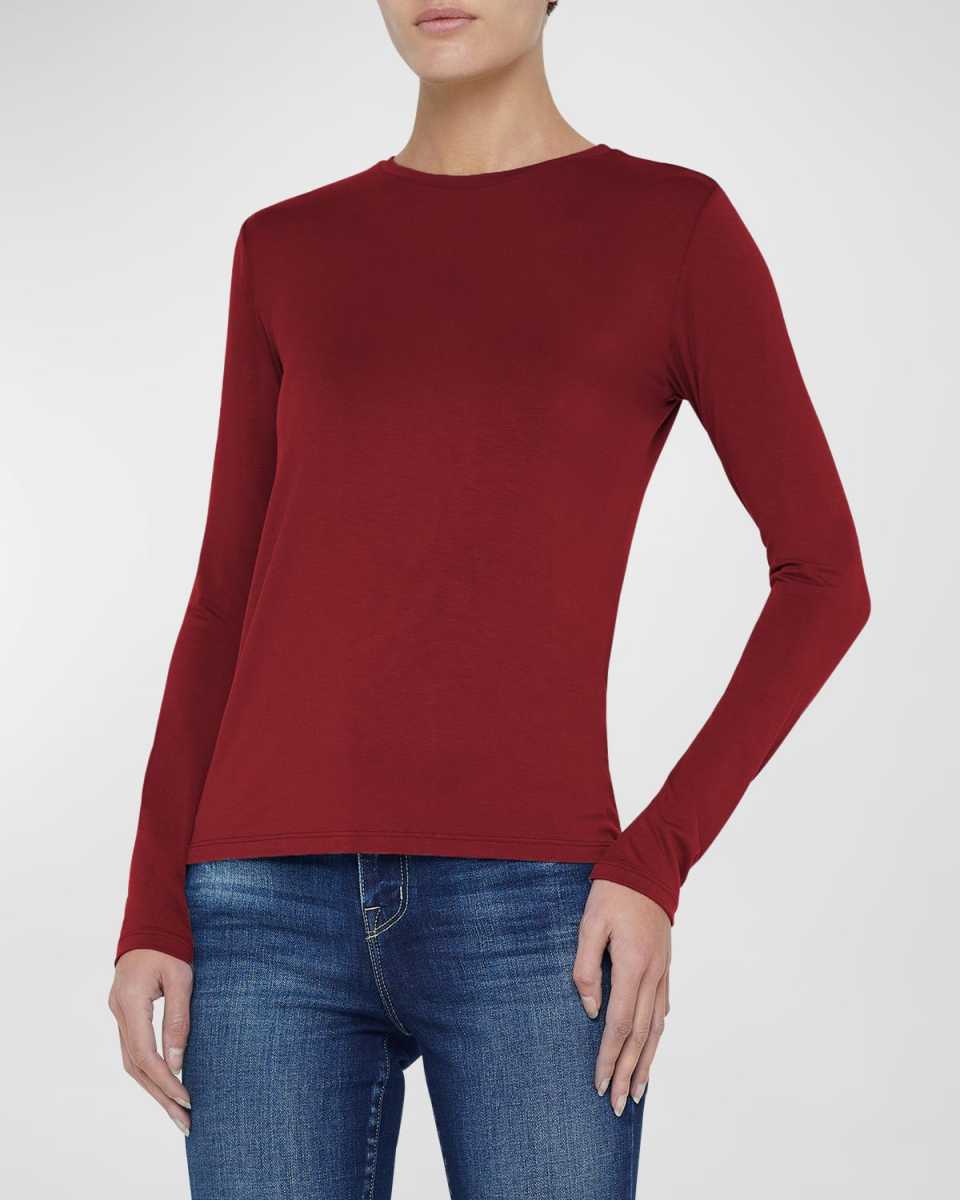 Tess Long-Sleeve Crewneck Tee