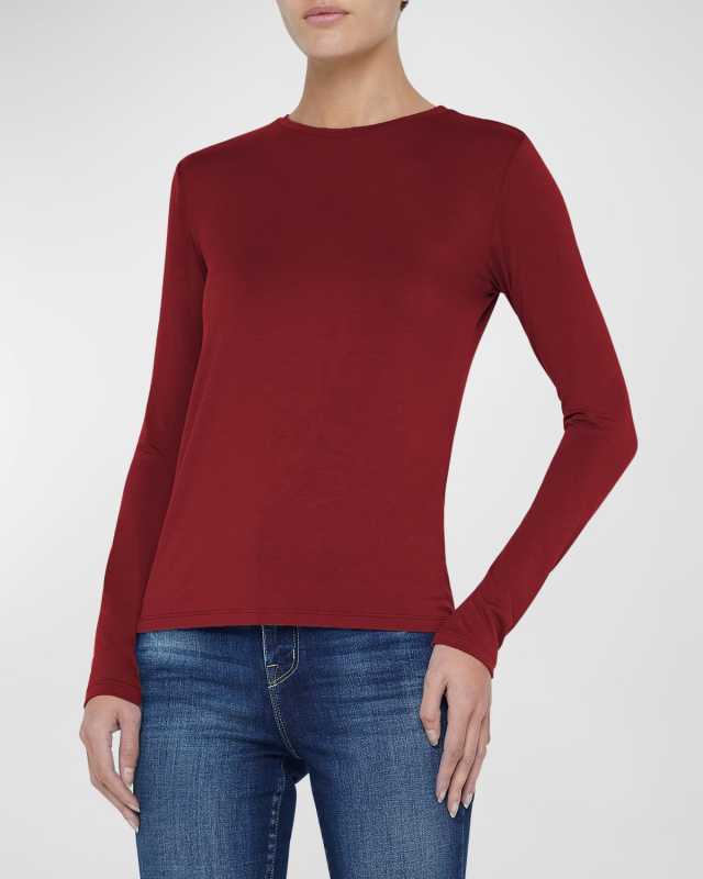 Tess Long-Sleeve Crewneck Tee
