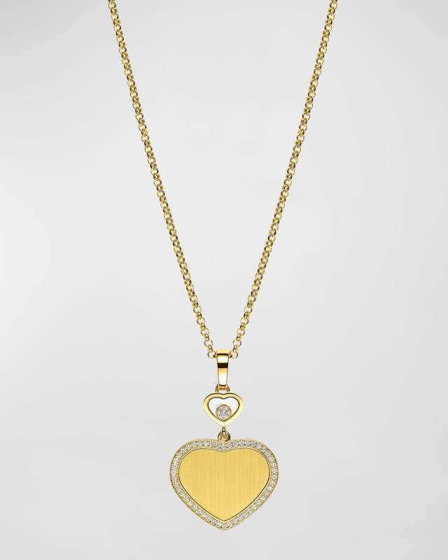 Happy Hearts 18K Yellow Gold Diamond Pendant Necklace