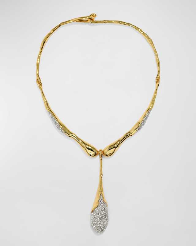 Solanales Crystal Teardrop Collar