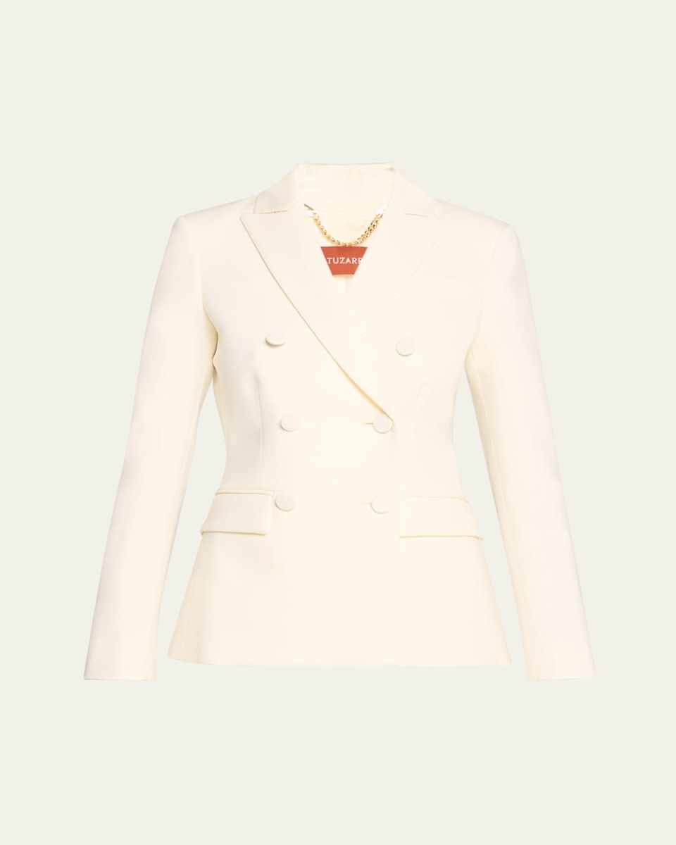 Indiana Double-Breasted Wool Blazer