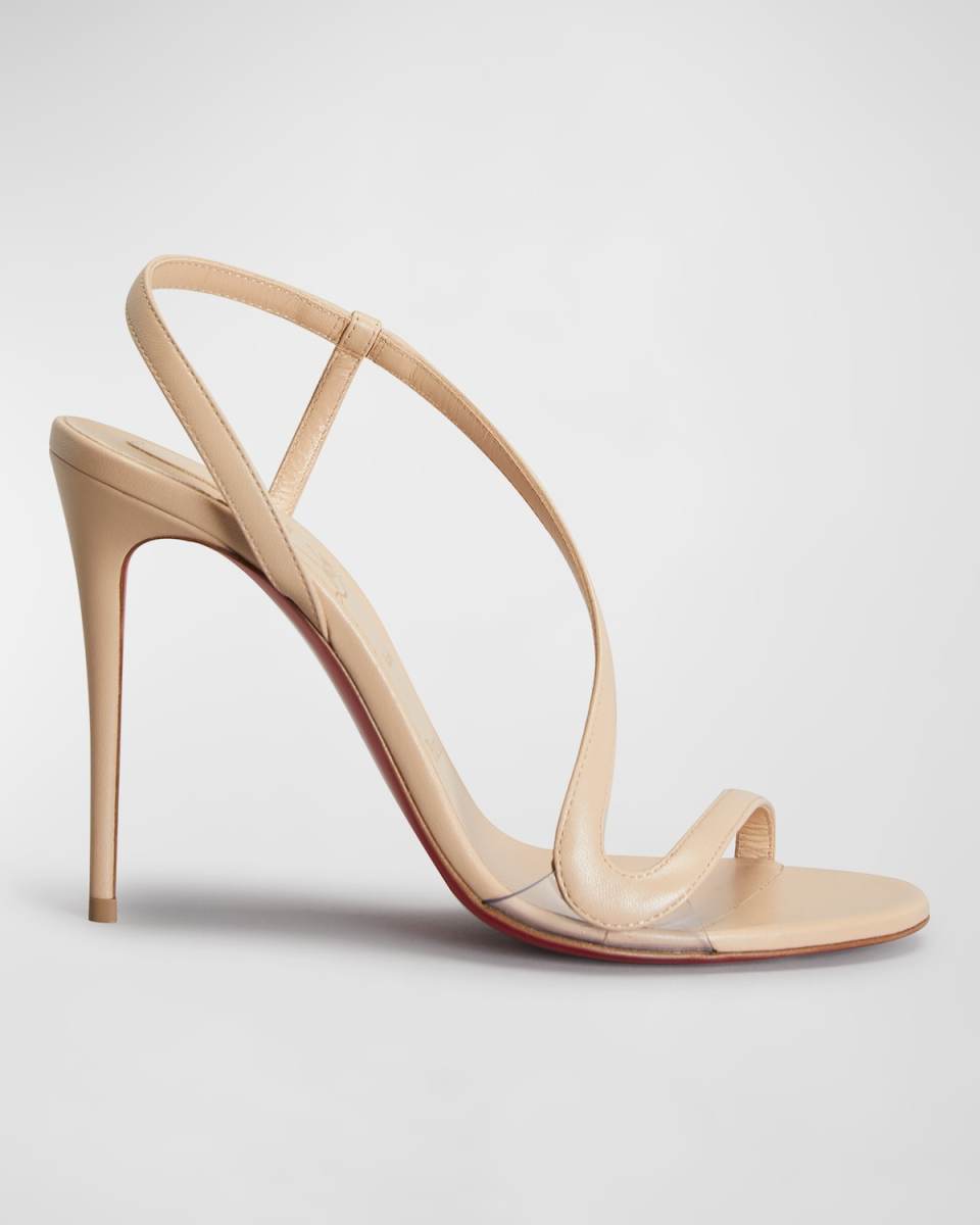 Rosalie Leather Red Sole Stiletto Sandals