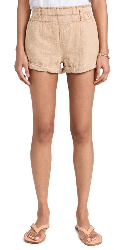 Free People Solar Flare Baja Shorts Warm Sand