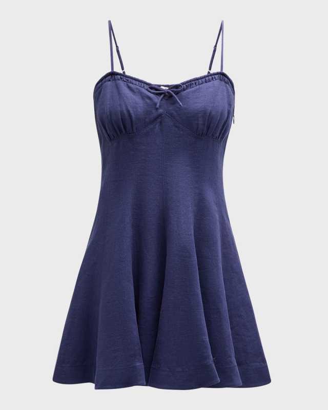 Shai Sweetheart Linen Mini Dress