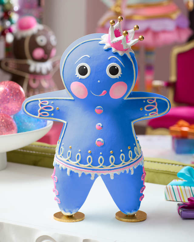 Blue Rainbow Dippsy Gingerbread Figure, 18"