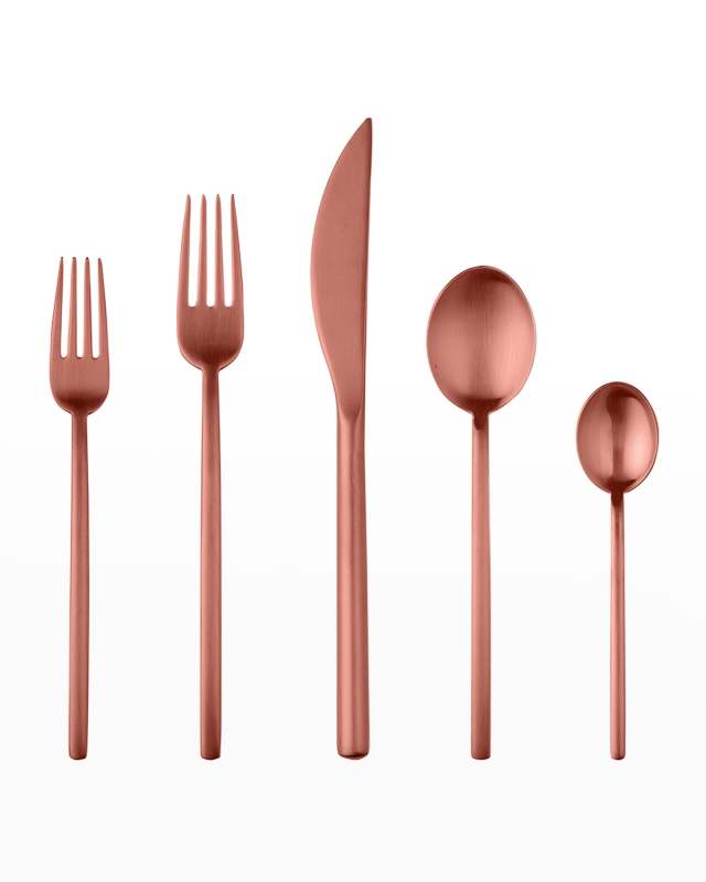 Bronze Linea Ice 5-Piece Flatware Set
