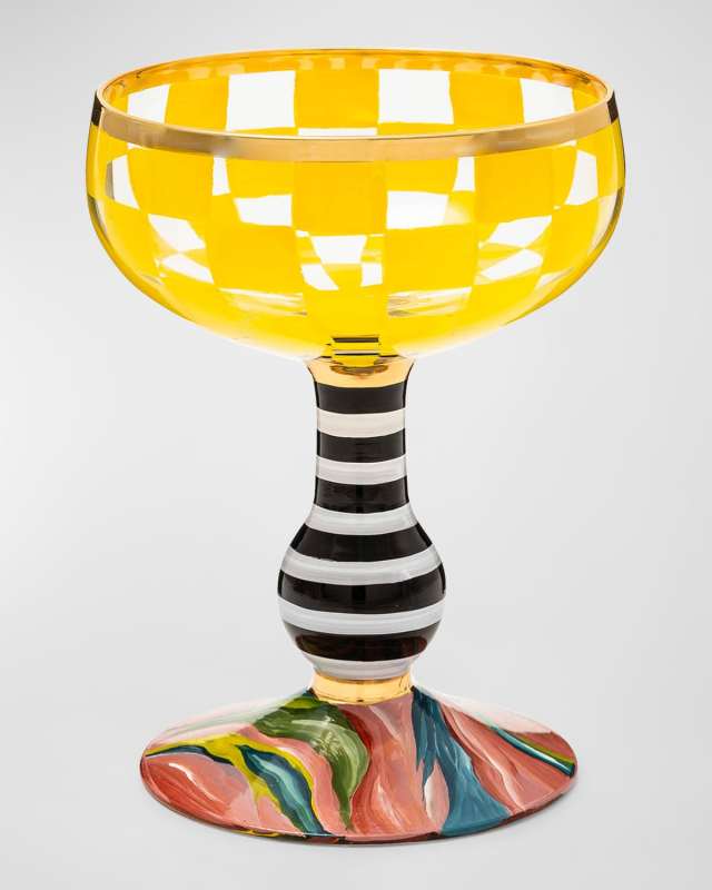 Carnival Yellow Coupe Glass