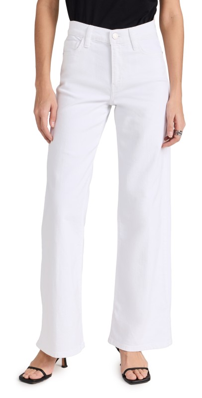 FRAME Le Slim Palazzo Jeans White