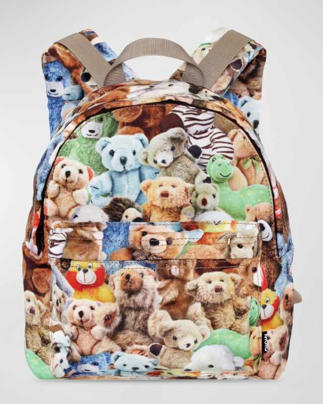 Kid's Stuffed Animal-Print Backpack