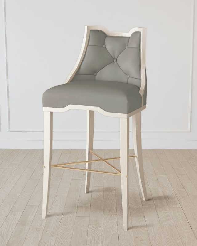 Logan Antique White/Chesterfield Gray Bar Stool
