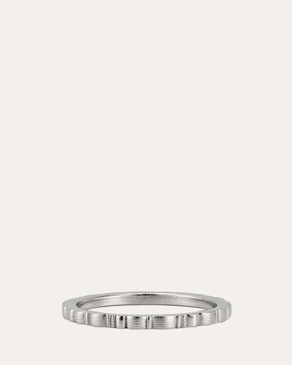 Platinum Ridges Band Ring