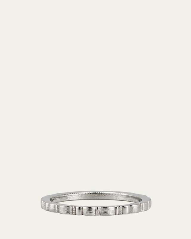 Platinum Ridges Band Ring