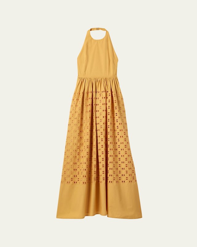 Blair Eyelet Halter Maxi Dress