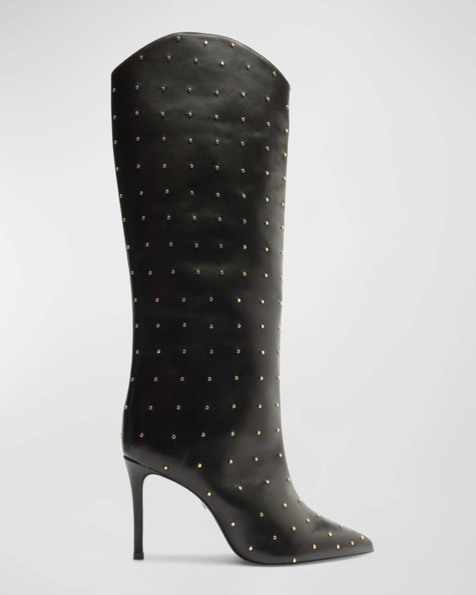 Maryana Studded Leather Tall Boots