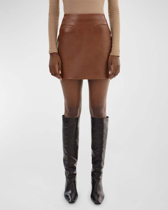 Rowan Leather Mini Pencil Skirt