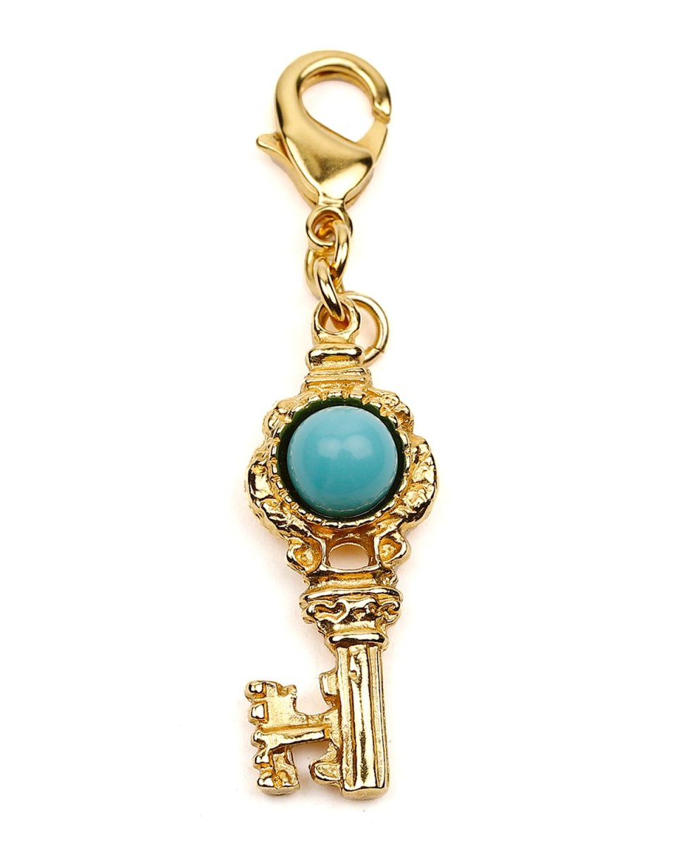 Turquoise Key Charm