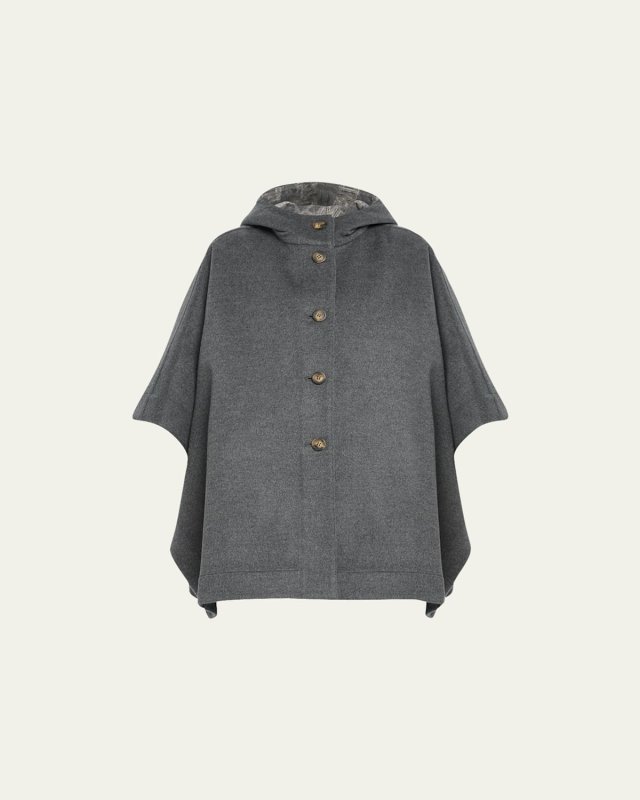 Zac Reversible Jacquard Logo Cape