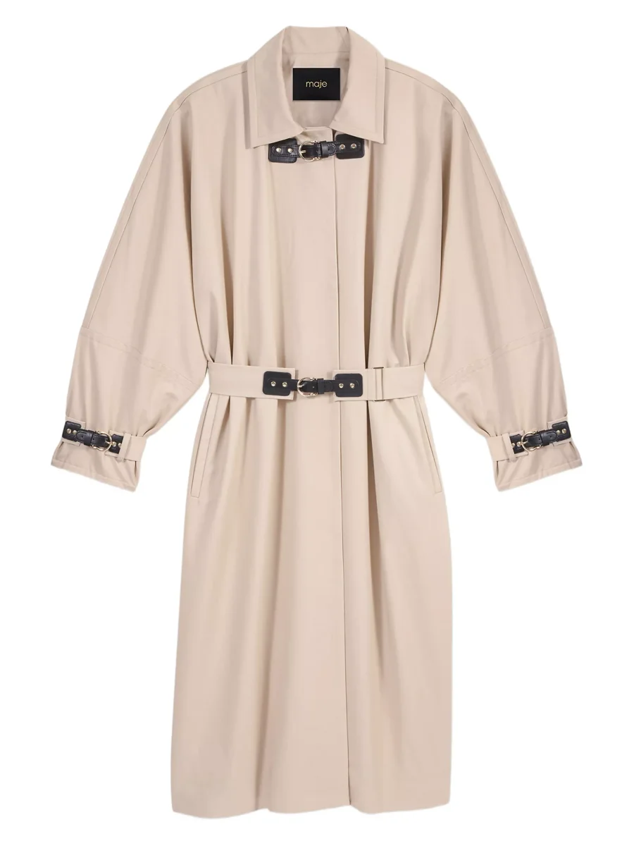 Maje Long Trench Coat
