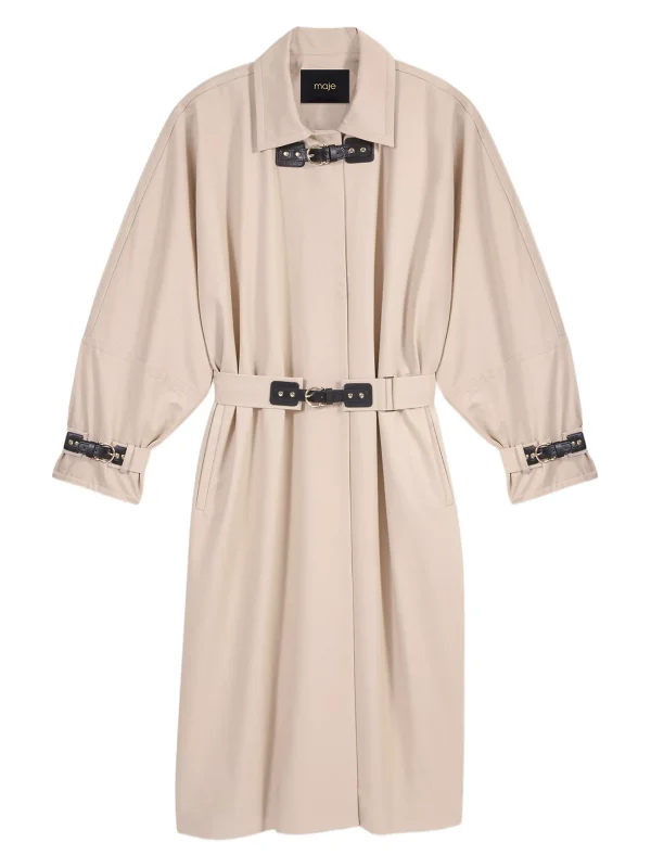 Maje Long Trench Coat
