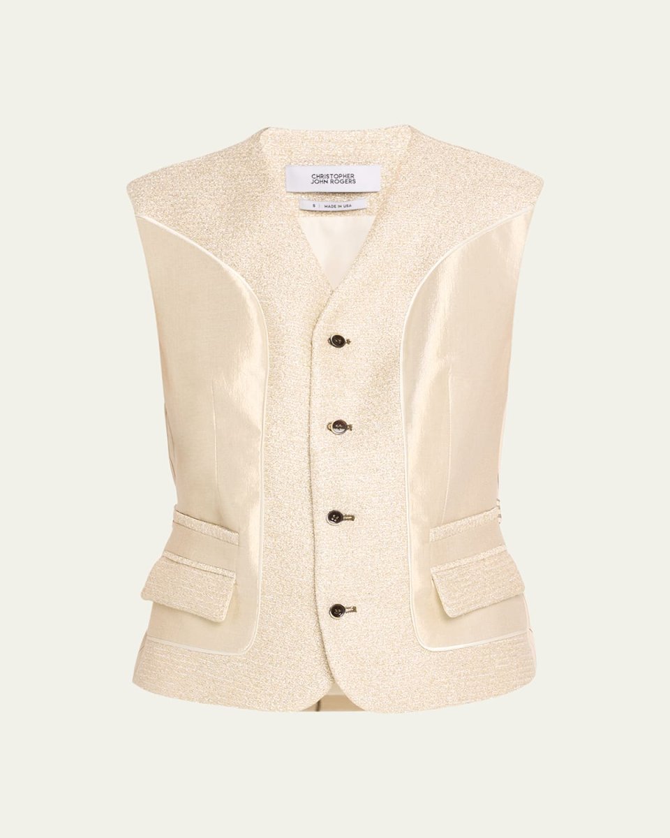 Metallic Taffeta Inside Out Vest