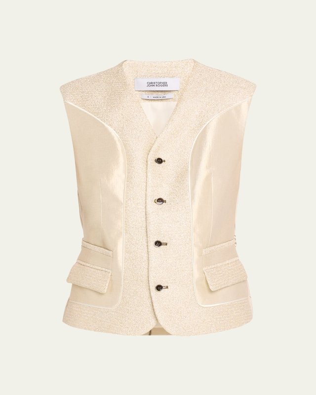 Metallic Taffeta Inside Out Vest