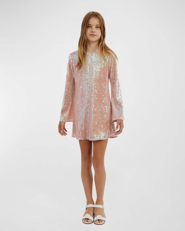 Girl's Margot Sequin Dress, Size 4-14