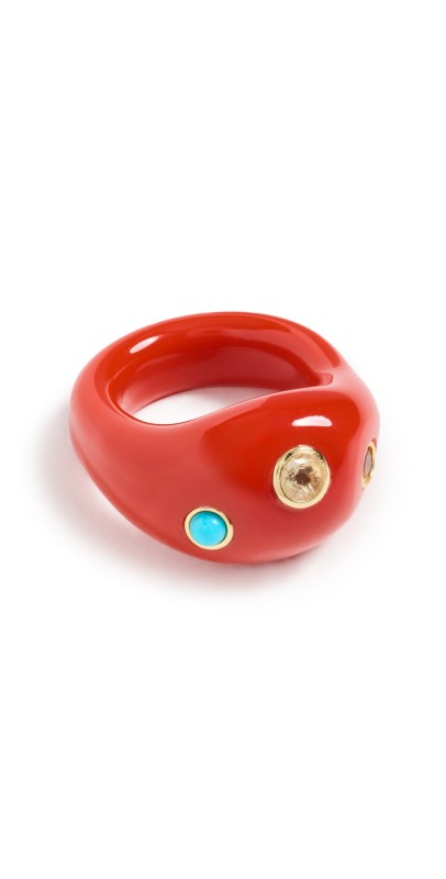 Lizzie Fortunato Monument Ring Red