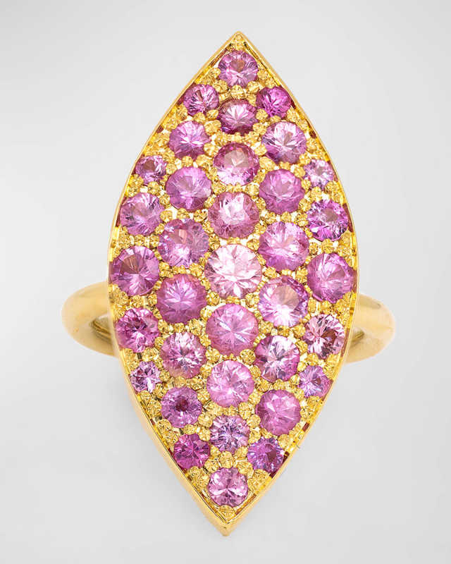 Palm Pink Sapphire Ring