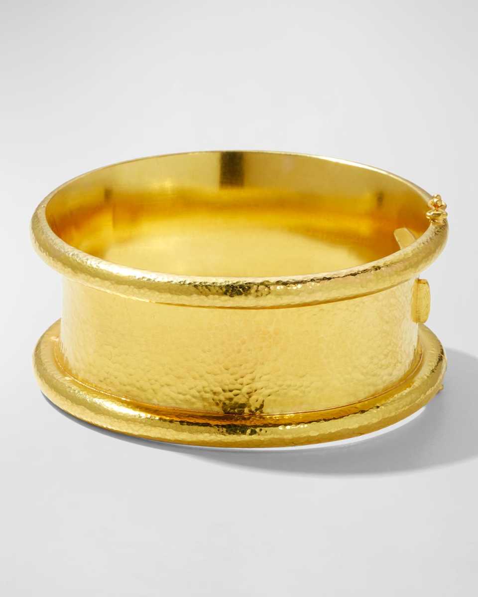 19K Gold Amulet Hinge Bangle