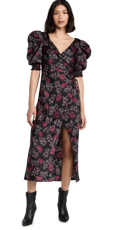Cinq à Sept Tumbled Daisy Kacy Dress Raspberry Multi